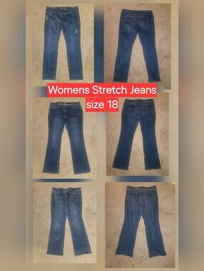 Womens SIZE 18 Skinny Slim Blue Jeans Bundle Set *LOT OF 3 PAIRS*